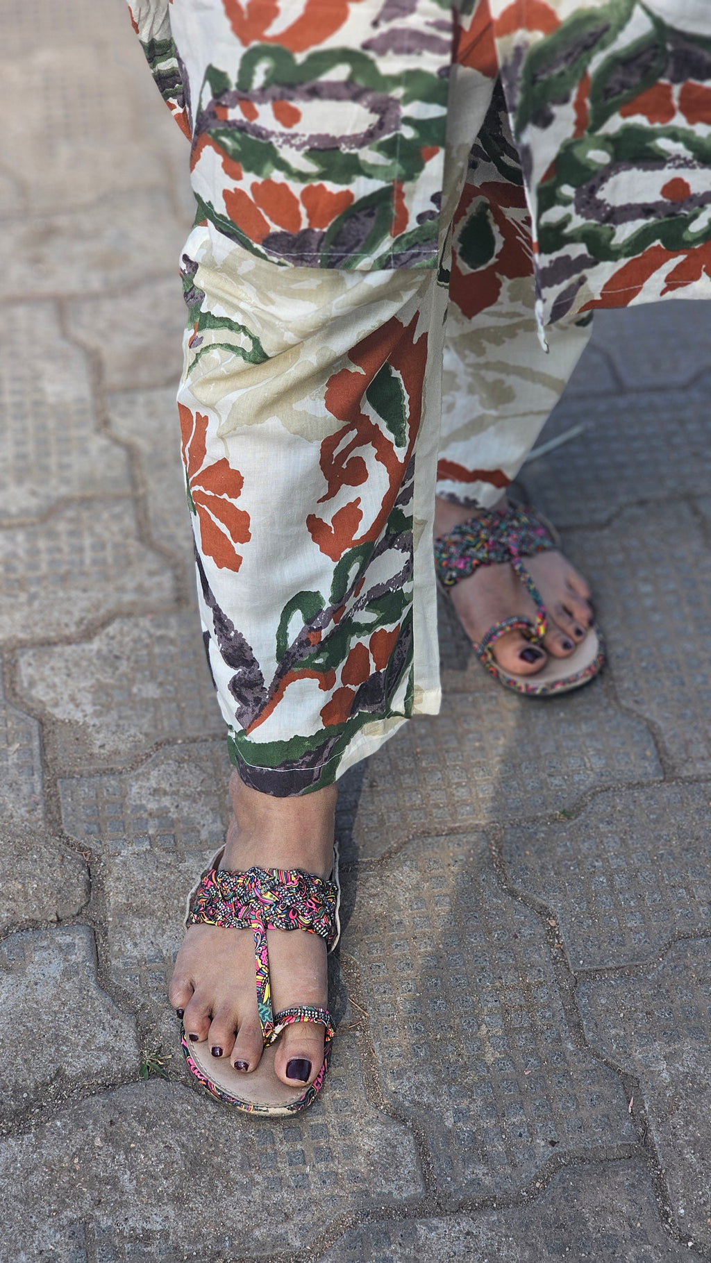 Floral Printed Cotton Co-ord Set -KM104