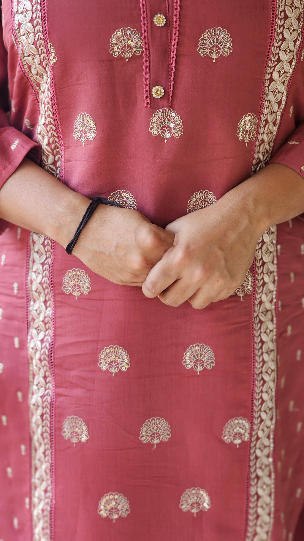 Pink Chanderi Silk Kurta -KM206