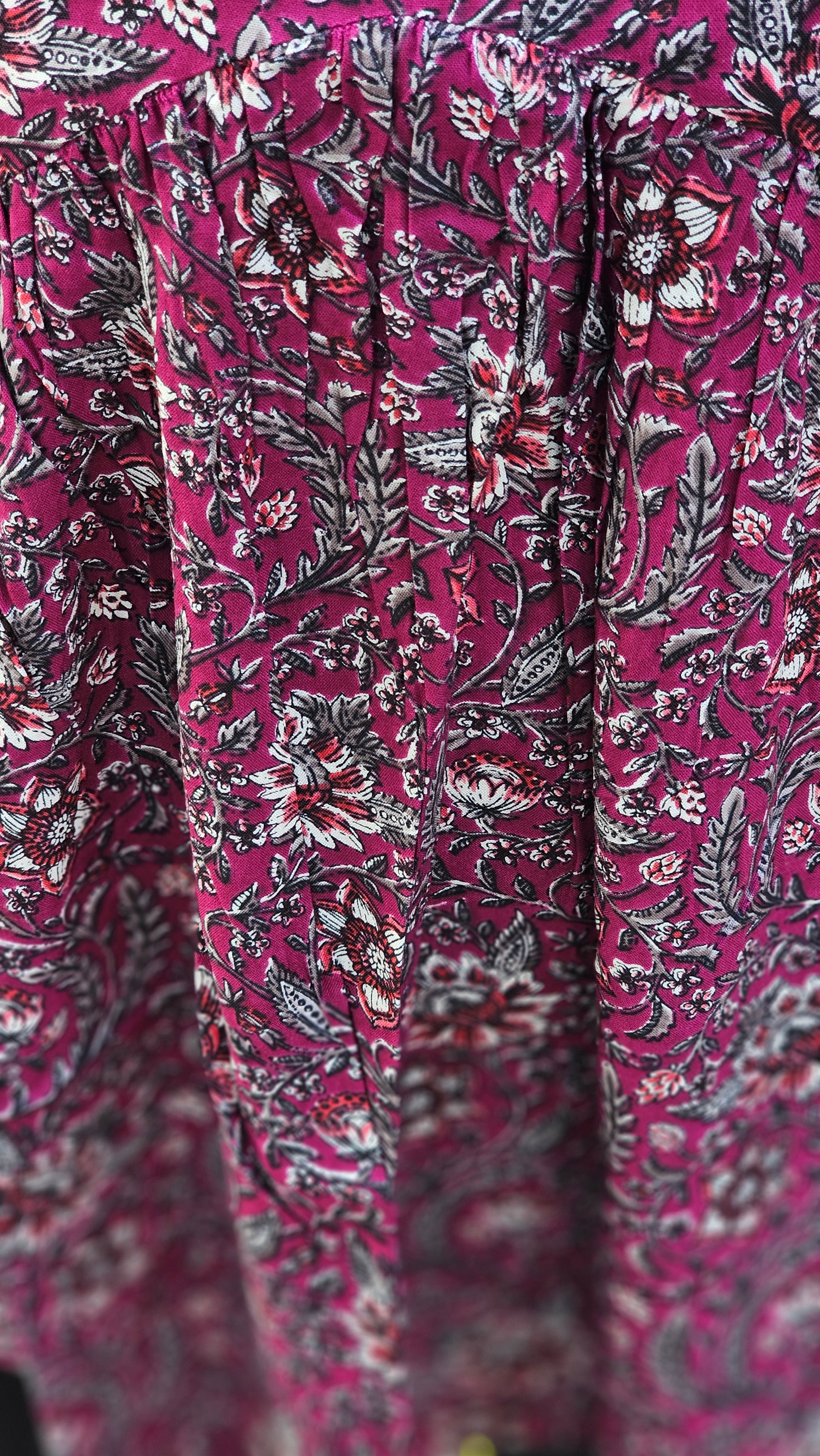 Rich Plum Floral Printed Tunic - KM121