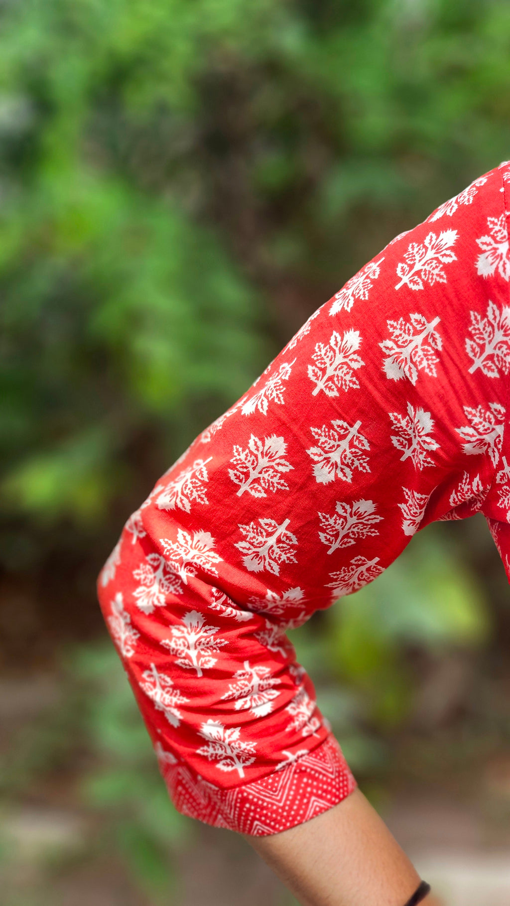 Red Printed Kurta Set with Dupatta - KM118