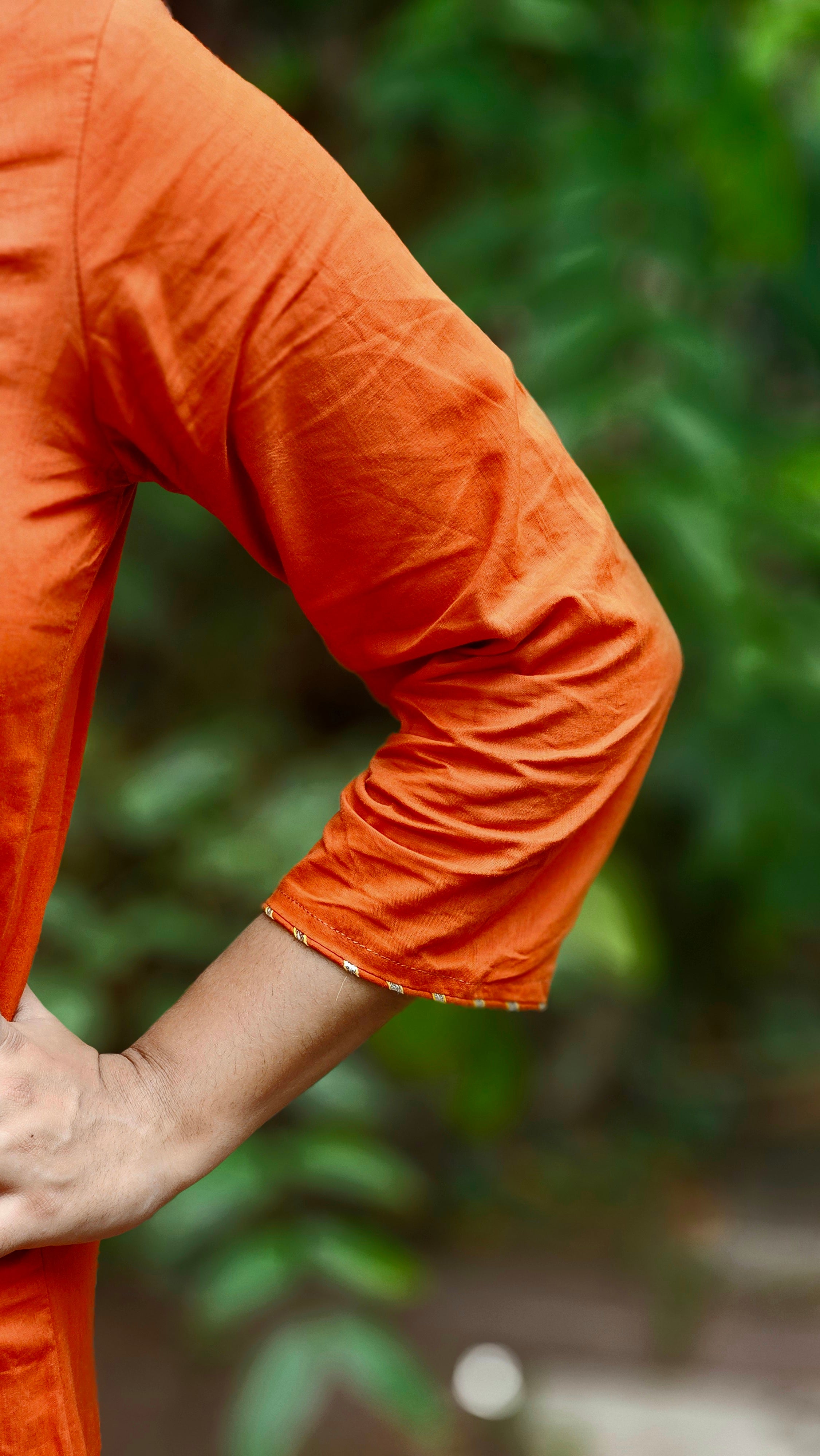 Burnt Orange A-line Kurta Set with Dupatta - KM117