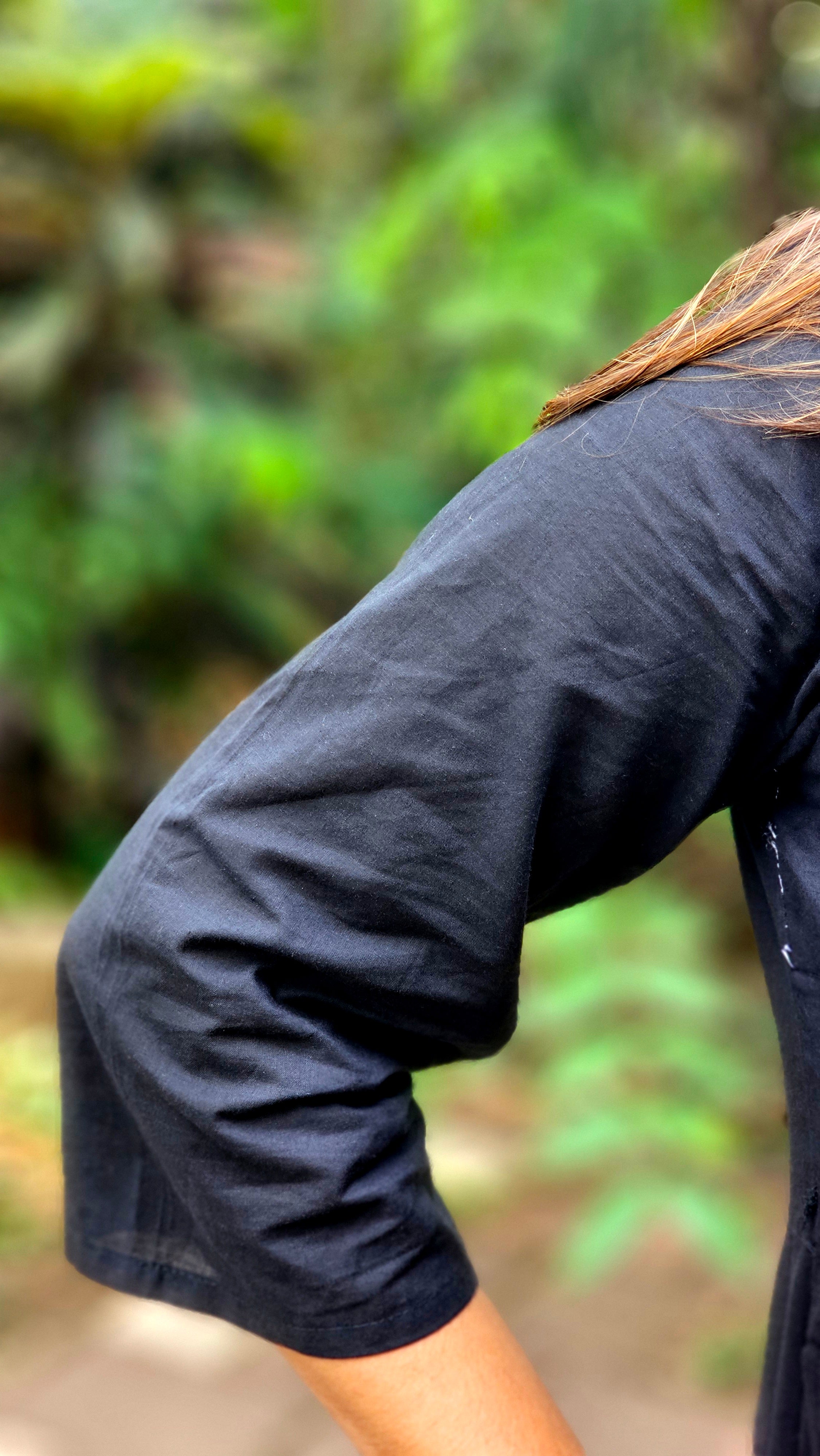 Black A-line Kurta Set with Dupatta - KM112