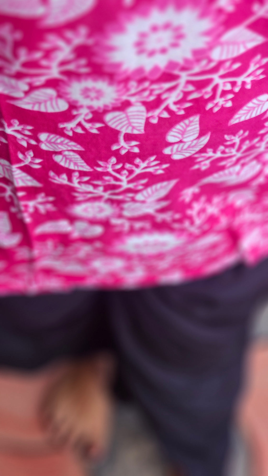 Fuchsia Bloom Printed Kurti - KM122