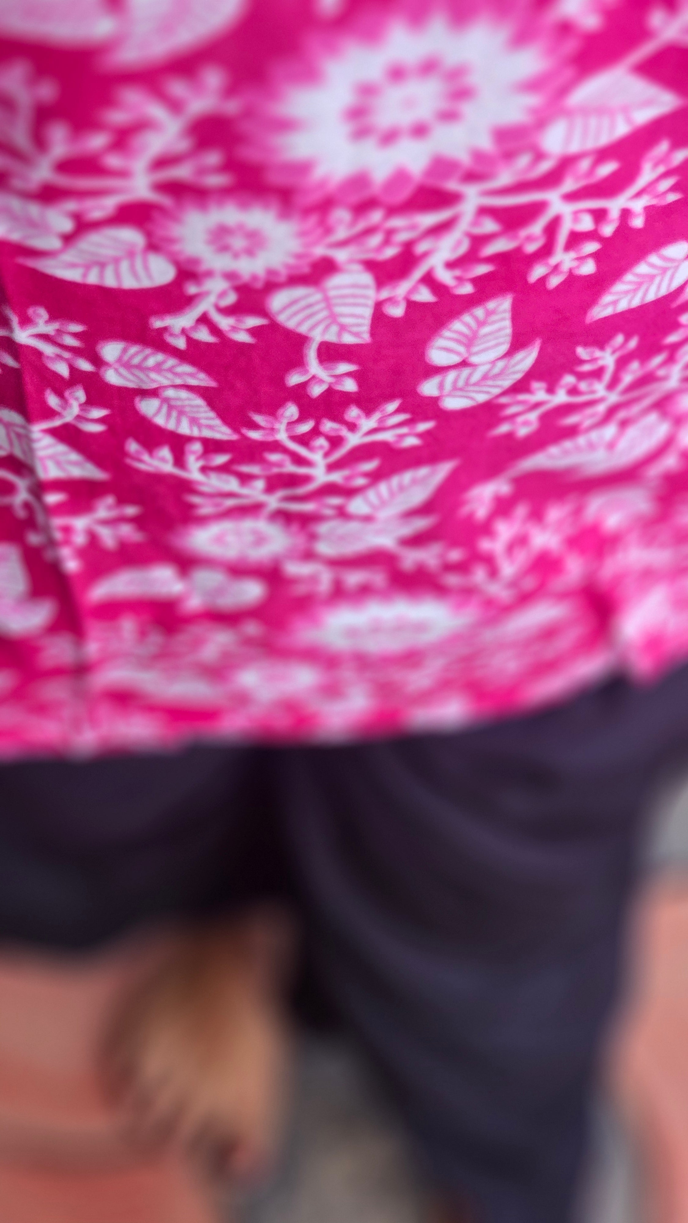 Fuchsia Bloom Printed Kurti - KM122