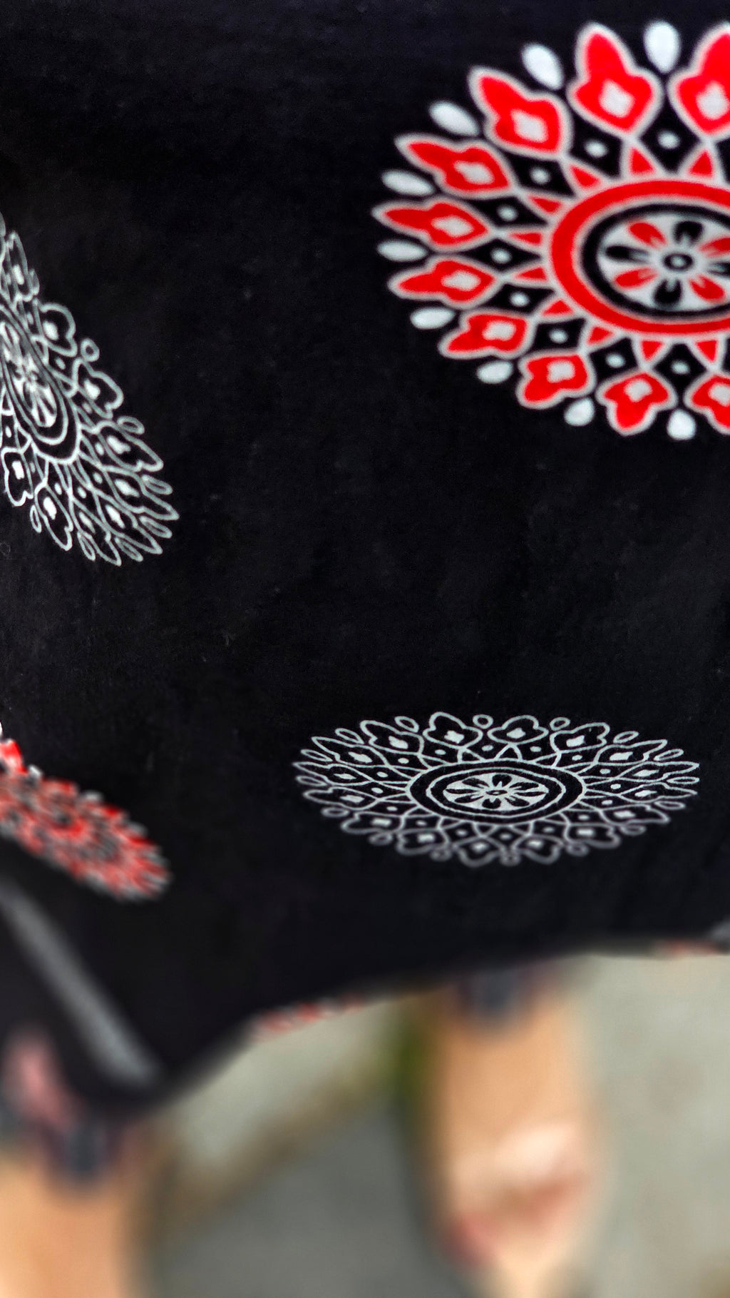 Black Printed Kurta Set with Dupatta-KM128