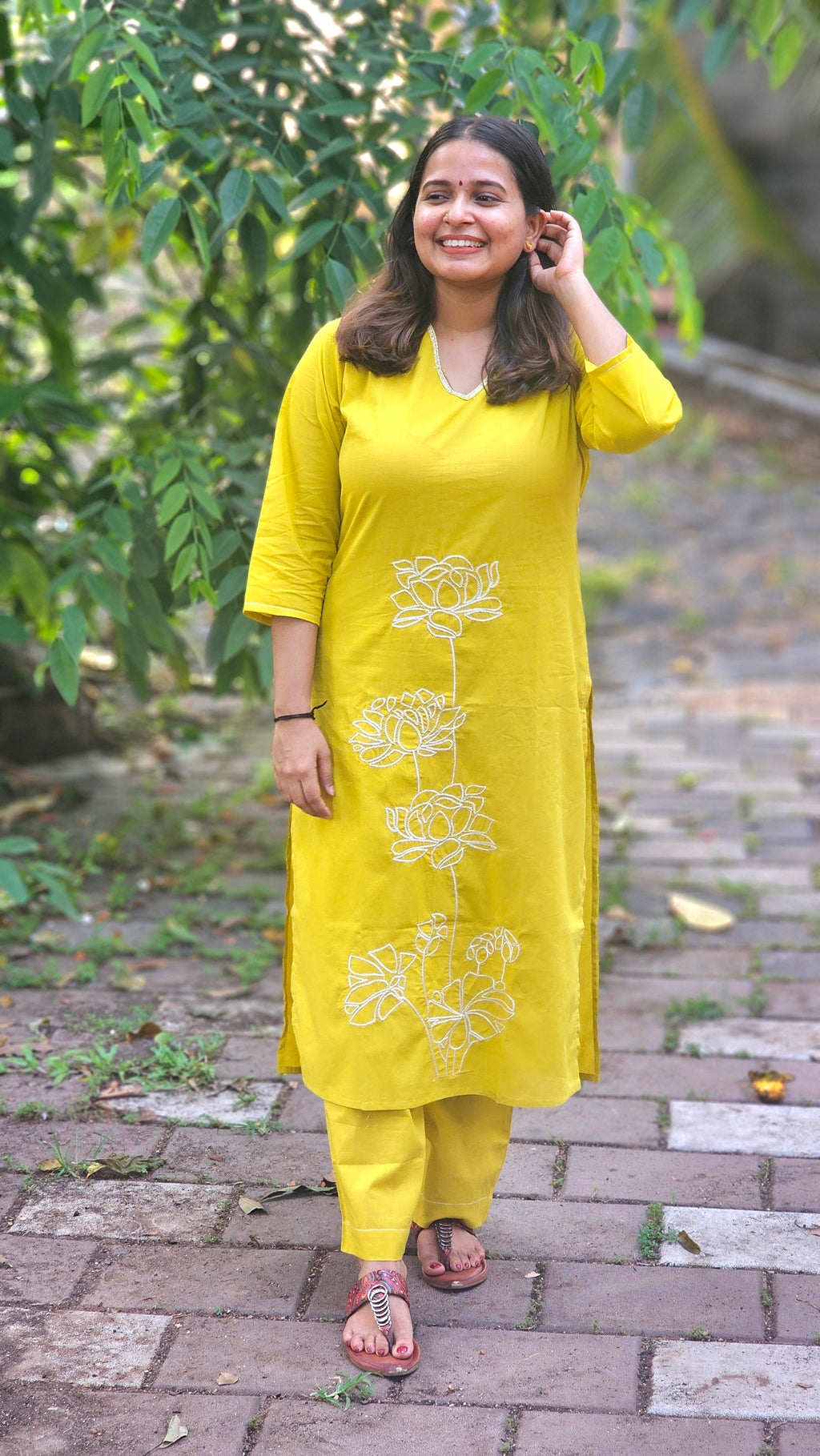Saffron Yellow Kurta set - KM129