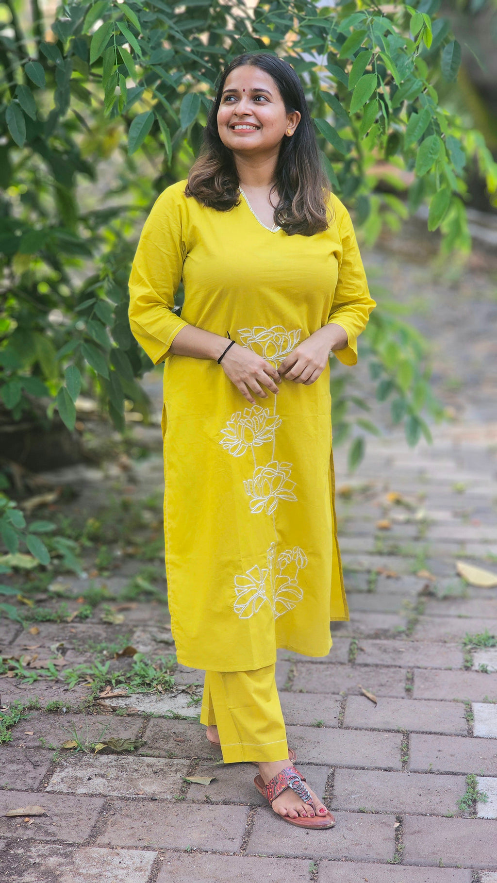 Saffron Yellow Kurta set - KM129