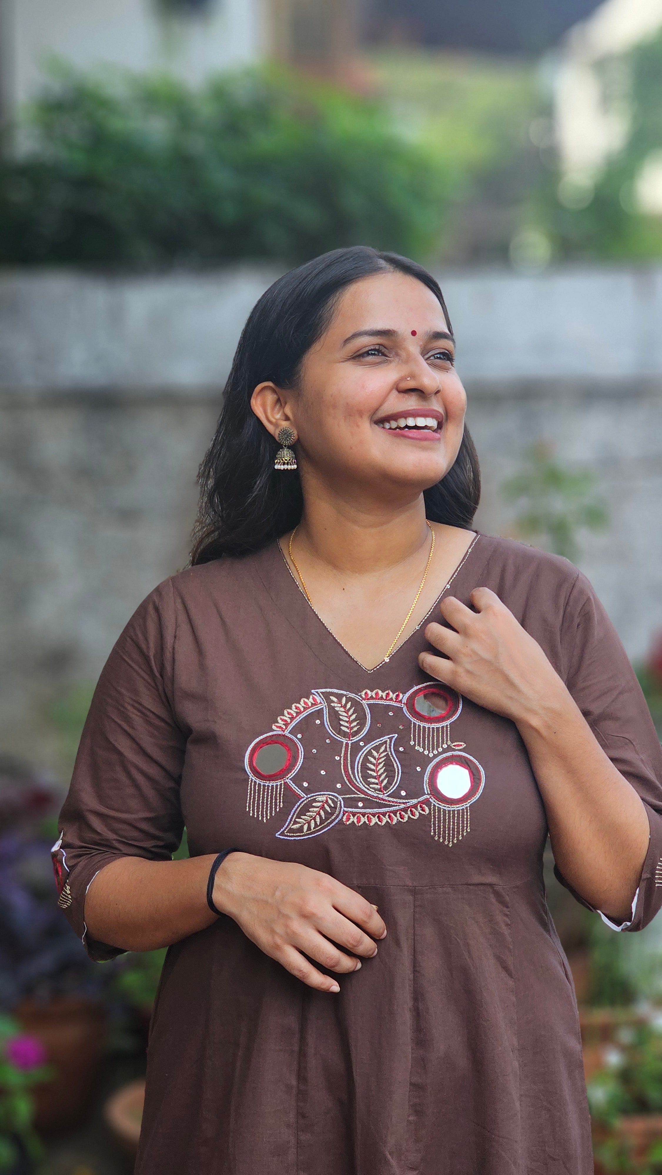 Coffee Brown Kurta set with dupatta -KM131