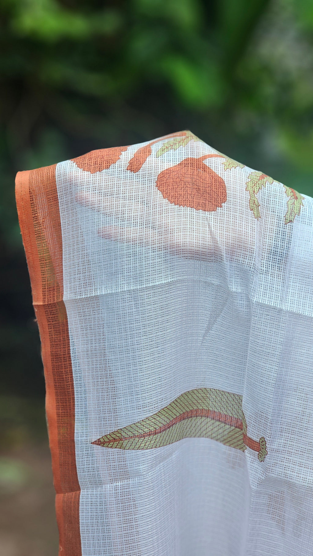 Orange Solid Kurta Set with Floral Print Dupatta - KM142