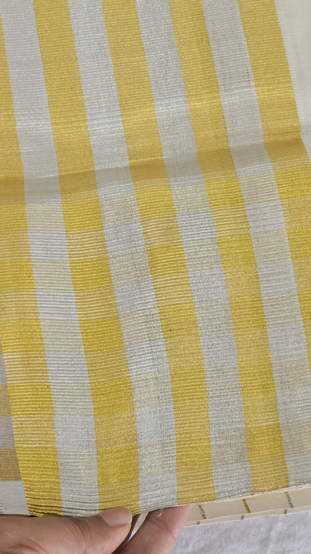 Balaramapuram Pure handloom set saree with silver and gold kasavu - KM326