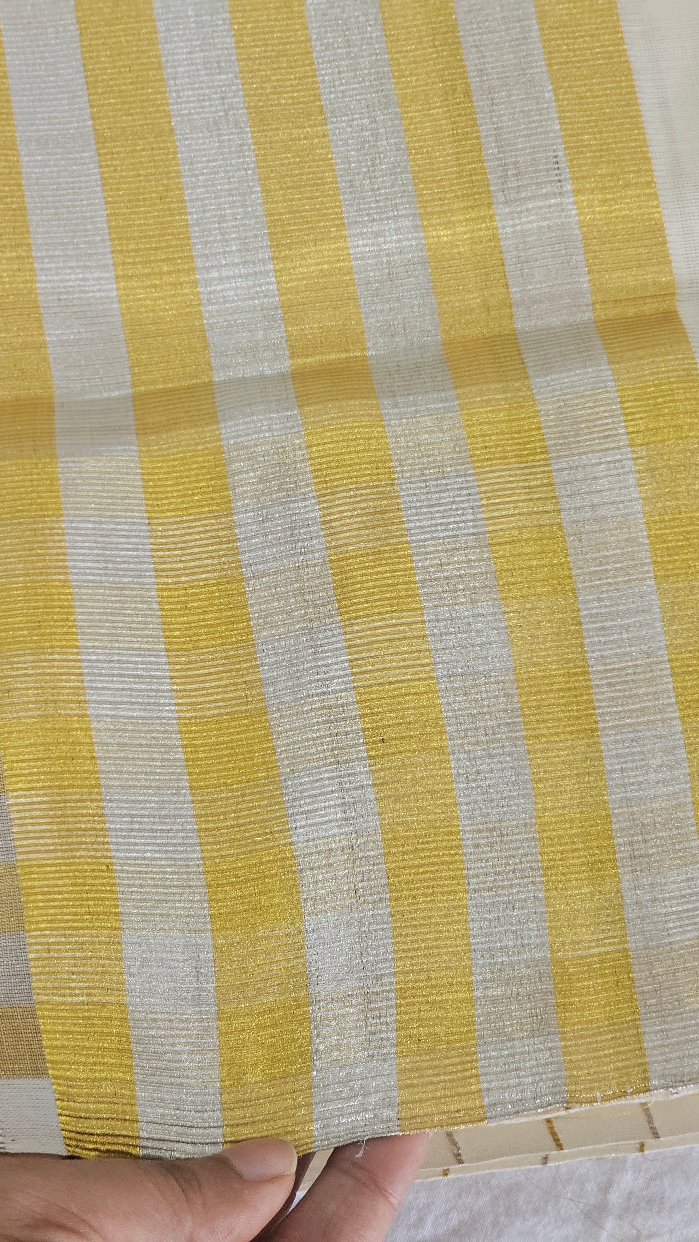 Balaramapuram Pure handloom set saree with silver and gold kasavu - KM326