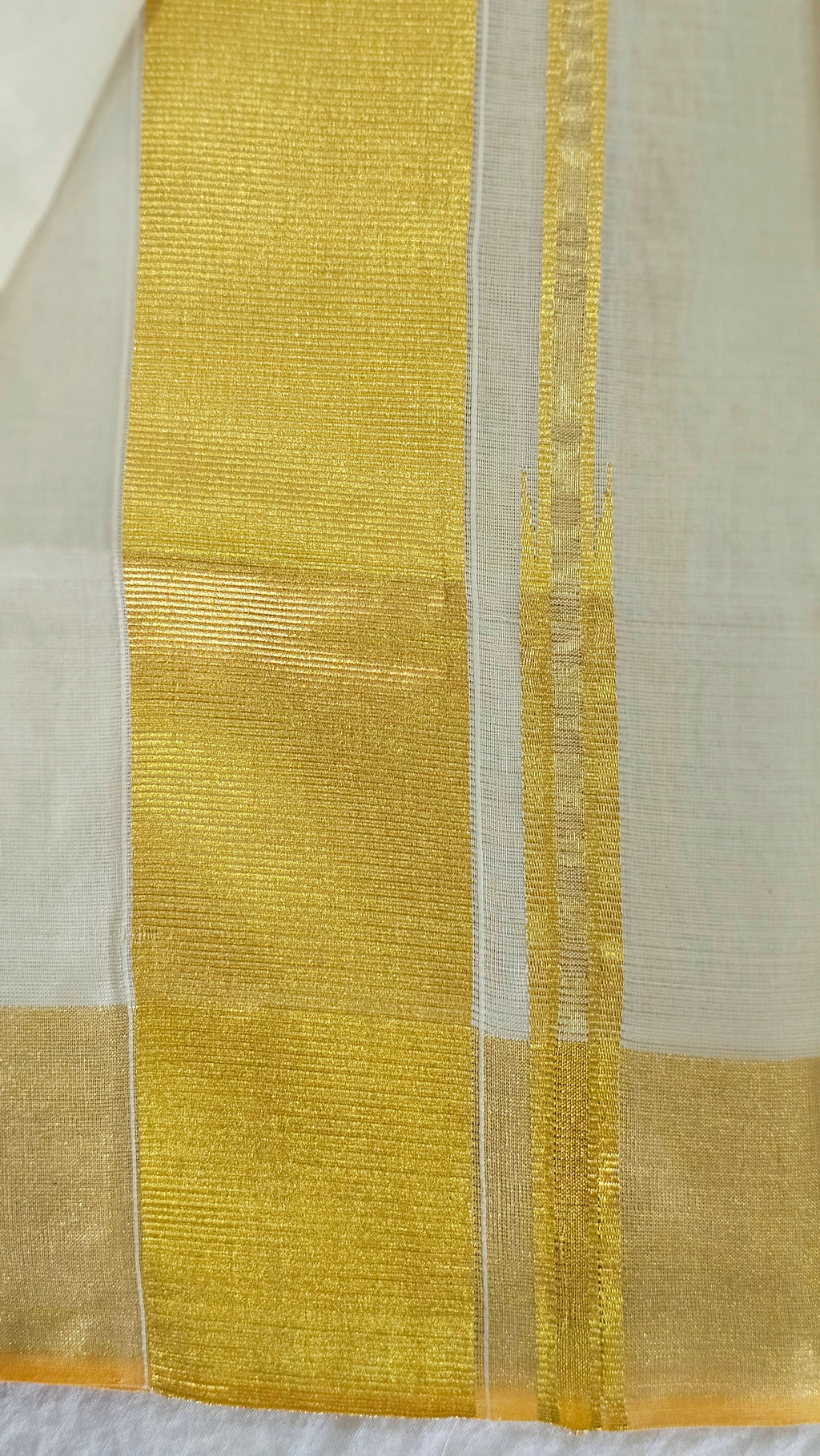 Balaramapuram pure handloom plain set mundu with rich kasavu - KM313