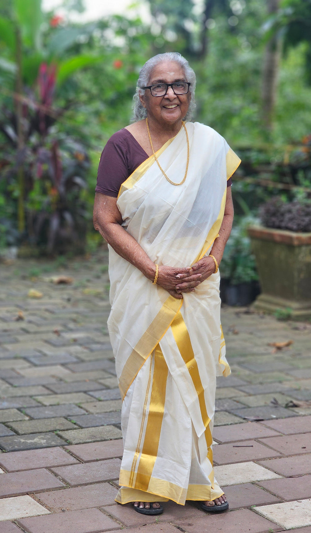 Balaramapuram pure handloom plain set mundu with rich kasavu - KM313