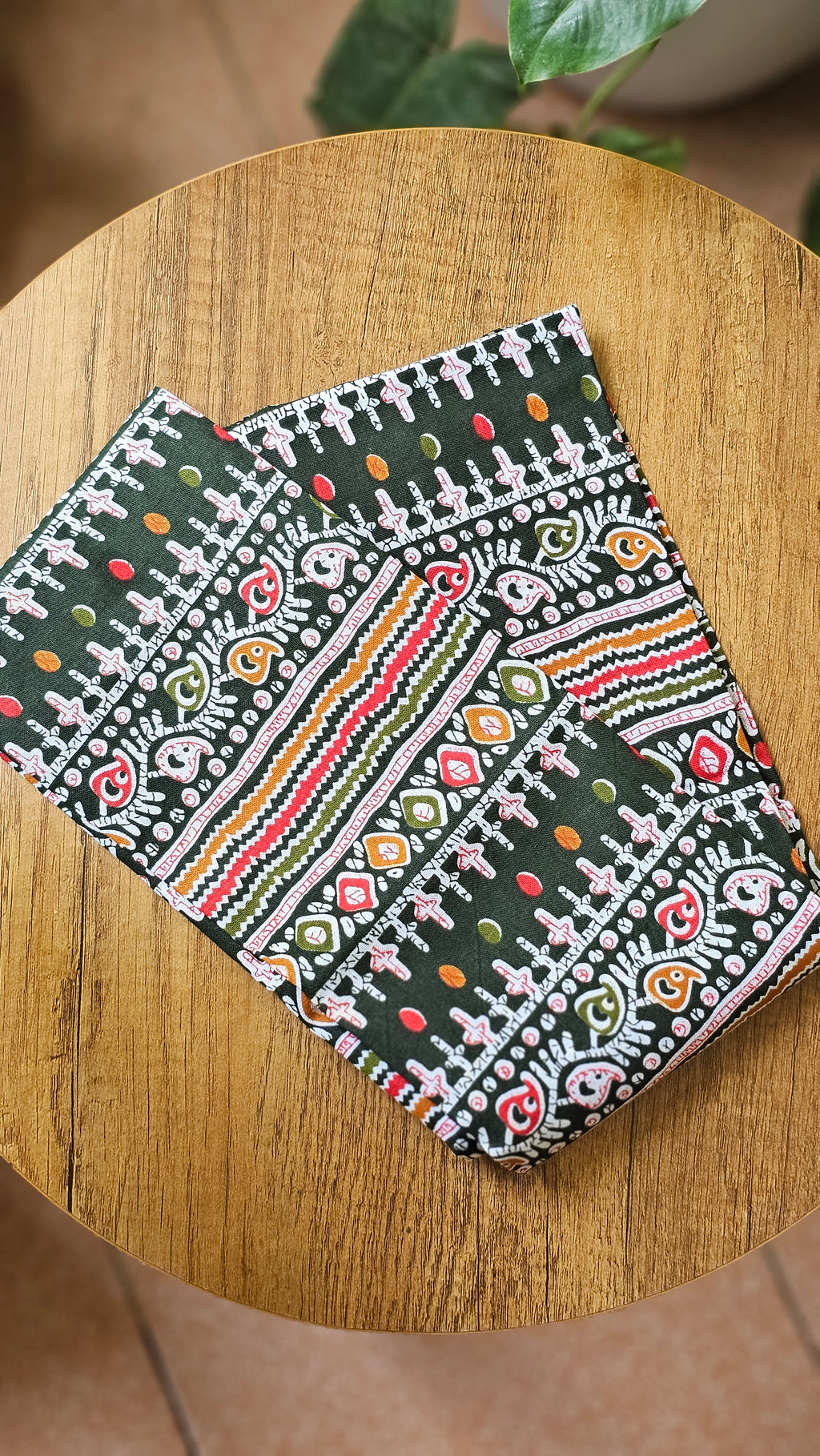 Multicolor printed cotton saree with blouse - KM427