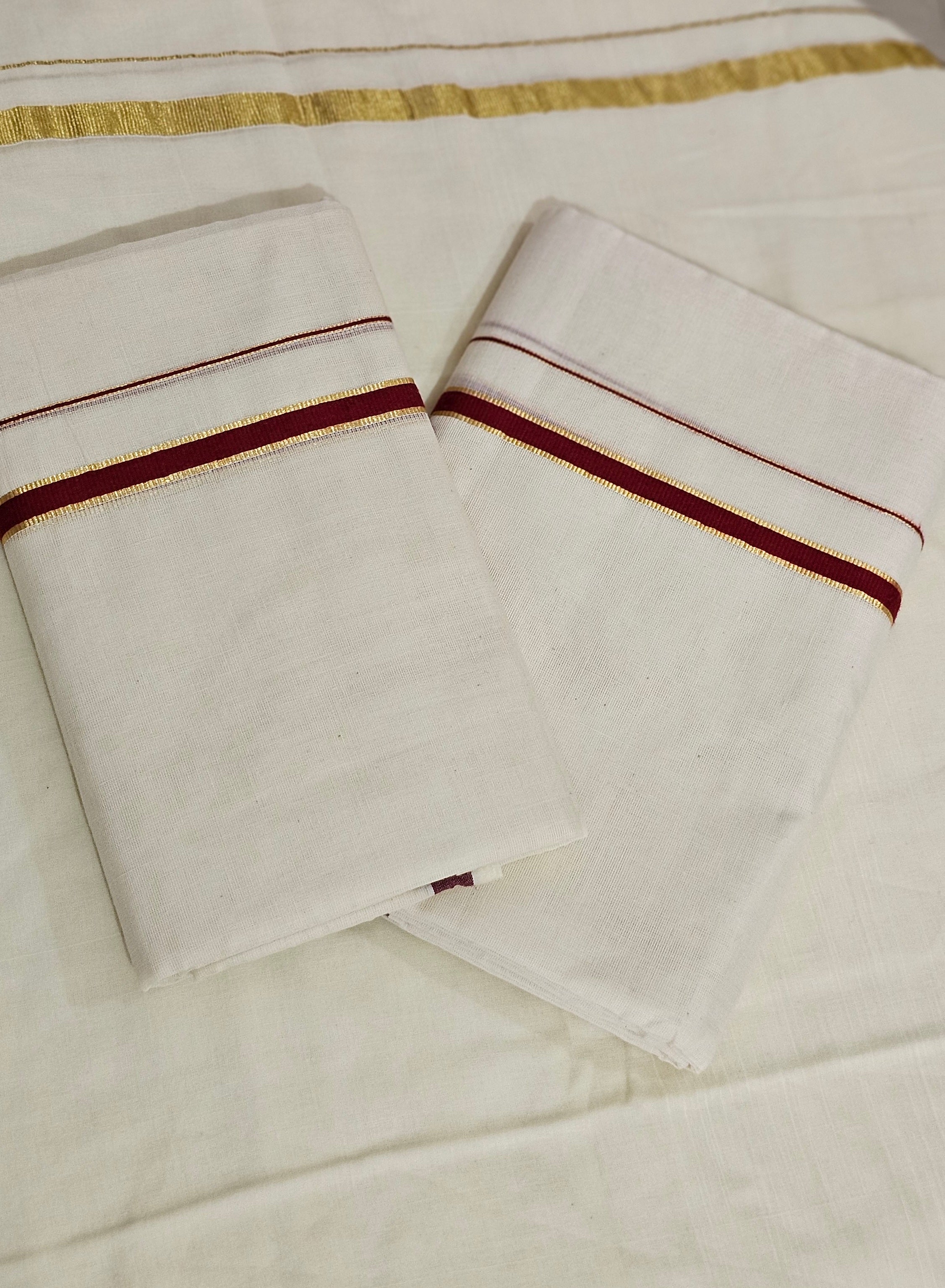 Puliyilakkara cotton set mundu - KM337