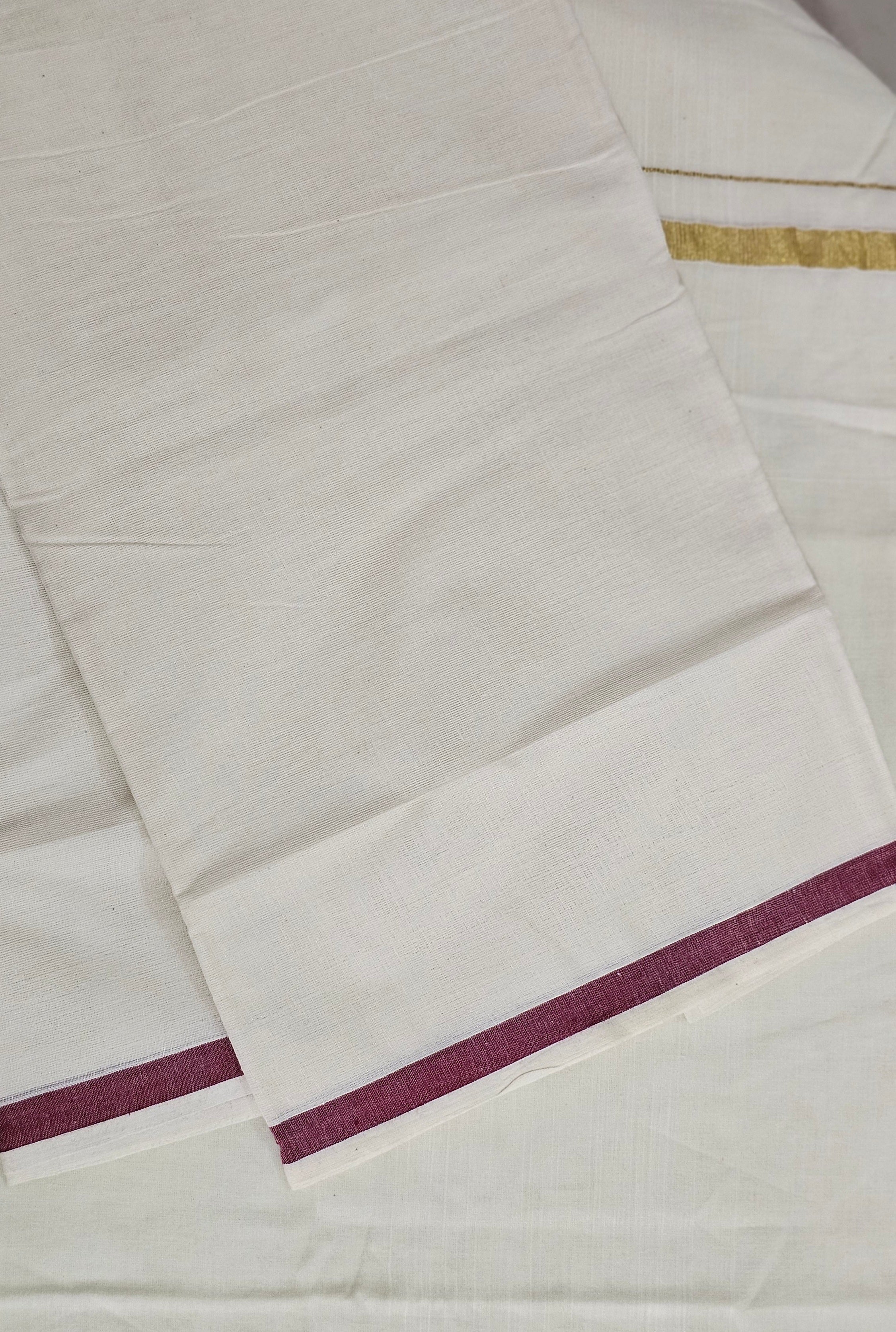 Puliyilakkara cotton set mundu - KM337