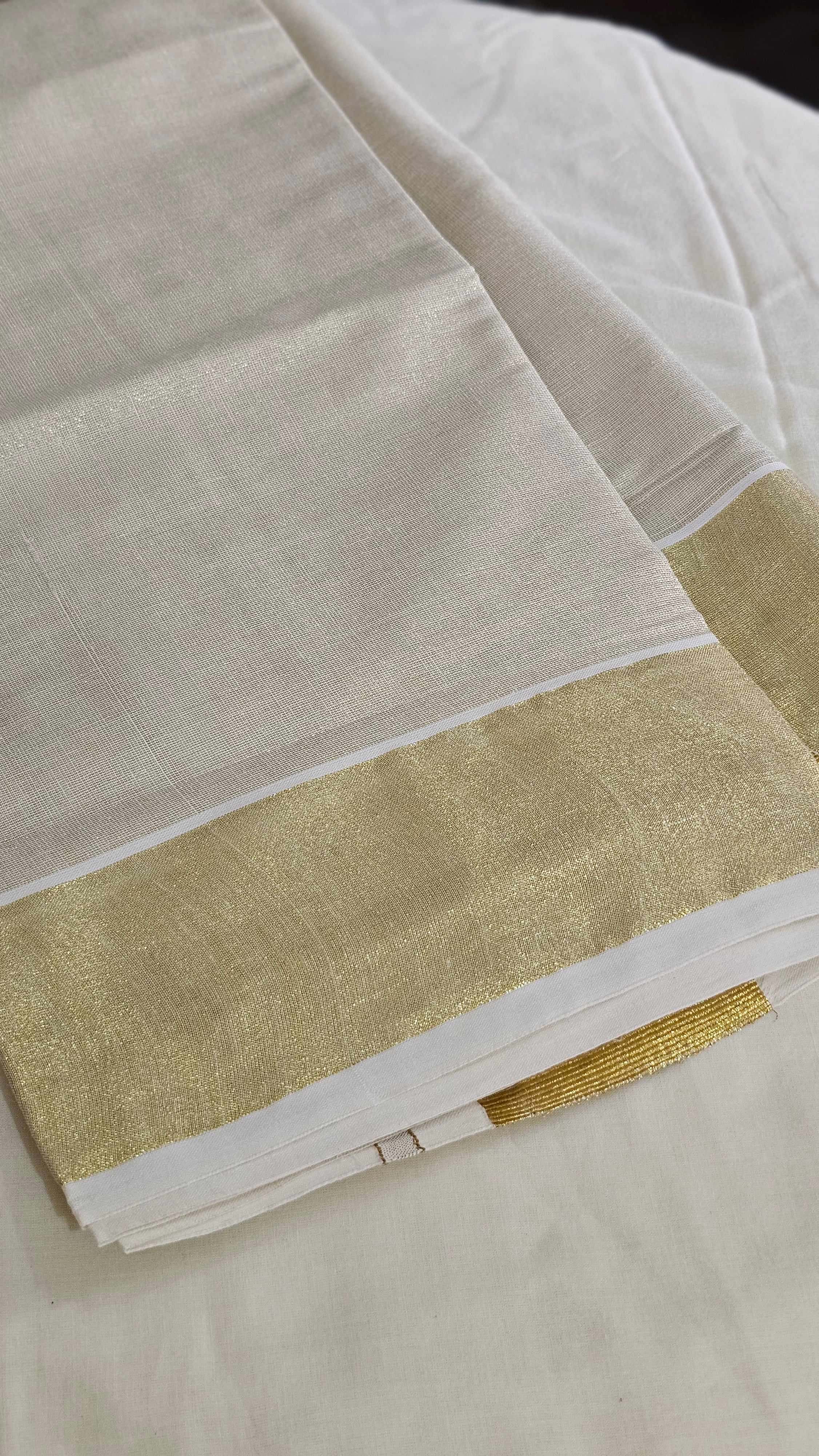 Rich kasavu tissue set mundu - KM 411